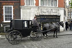Victorian carriage, driver and horses