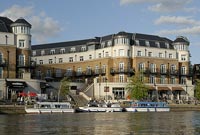 Boats moored on the River Thamesat Staines