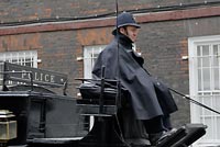 Victorian policeman on Black Mariah
