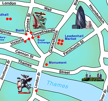 Dragon Map of the City of London