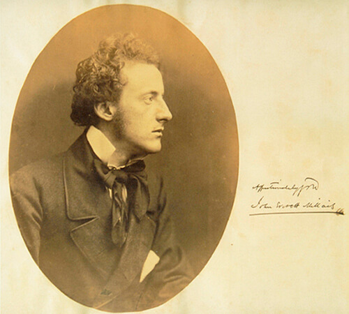 John Everett Millais (1829-1896), by Herbert Watkins; Albumen print, 32 x 31.5 cm John Everett Millais (1829-1896), Albumen print portrait by Herbert Watkins