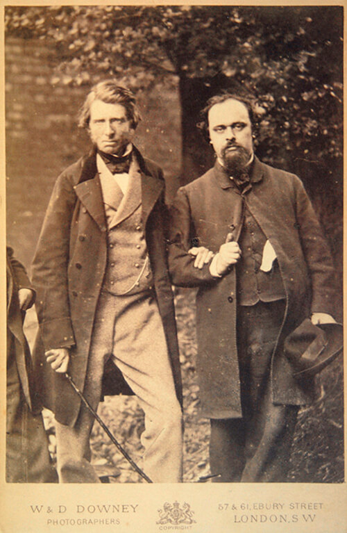 John Ruskin (1819-1900) and Dante Gabriel Rossetti (1828-1882), by W & D Downey; Woodburytype, 16.5 x 11 cm; Collection: Henry Holiday John Ruskin (1819-1900) and Dante Gabriel Rossetti (1828-1882) - Woodburytype portrait by Henry Herschel Hay Cameron
