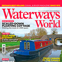 Waterways World magazine cover showing narrowboat